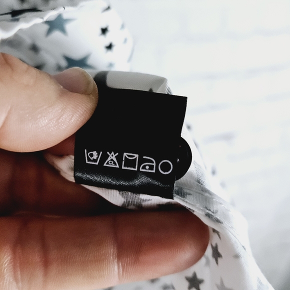 MANGO TANGO | star print long sleeve collared button up flip cuff shirt - Picture 8 of 10